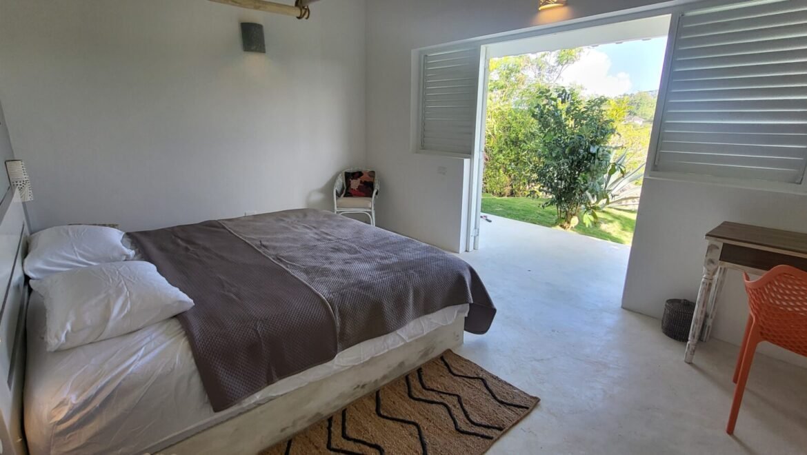 Domaine à vendre à Las Terrenas, bungalow avec deux chambres avec vue sur le jardin