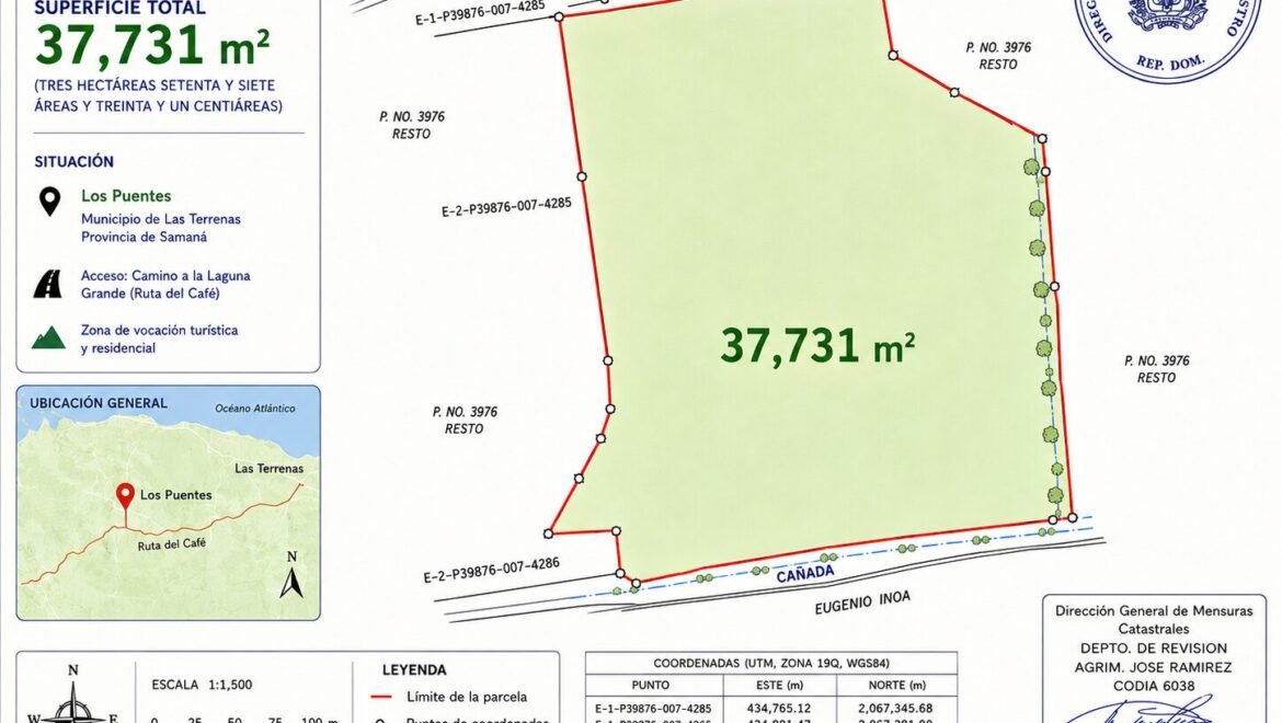Terrain à vendre Los Puentes las Terrenas Plan